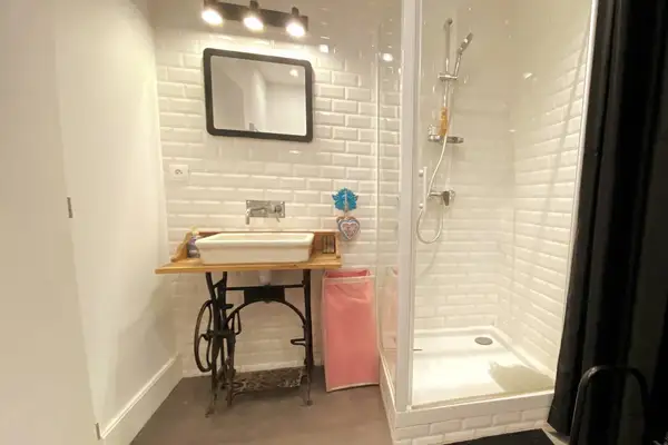 SDB avec vasque vintage