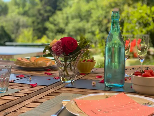 Repas en terrasse